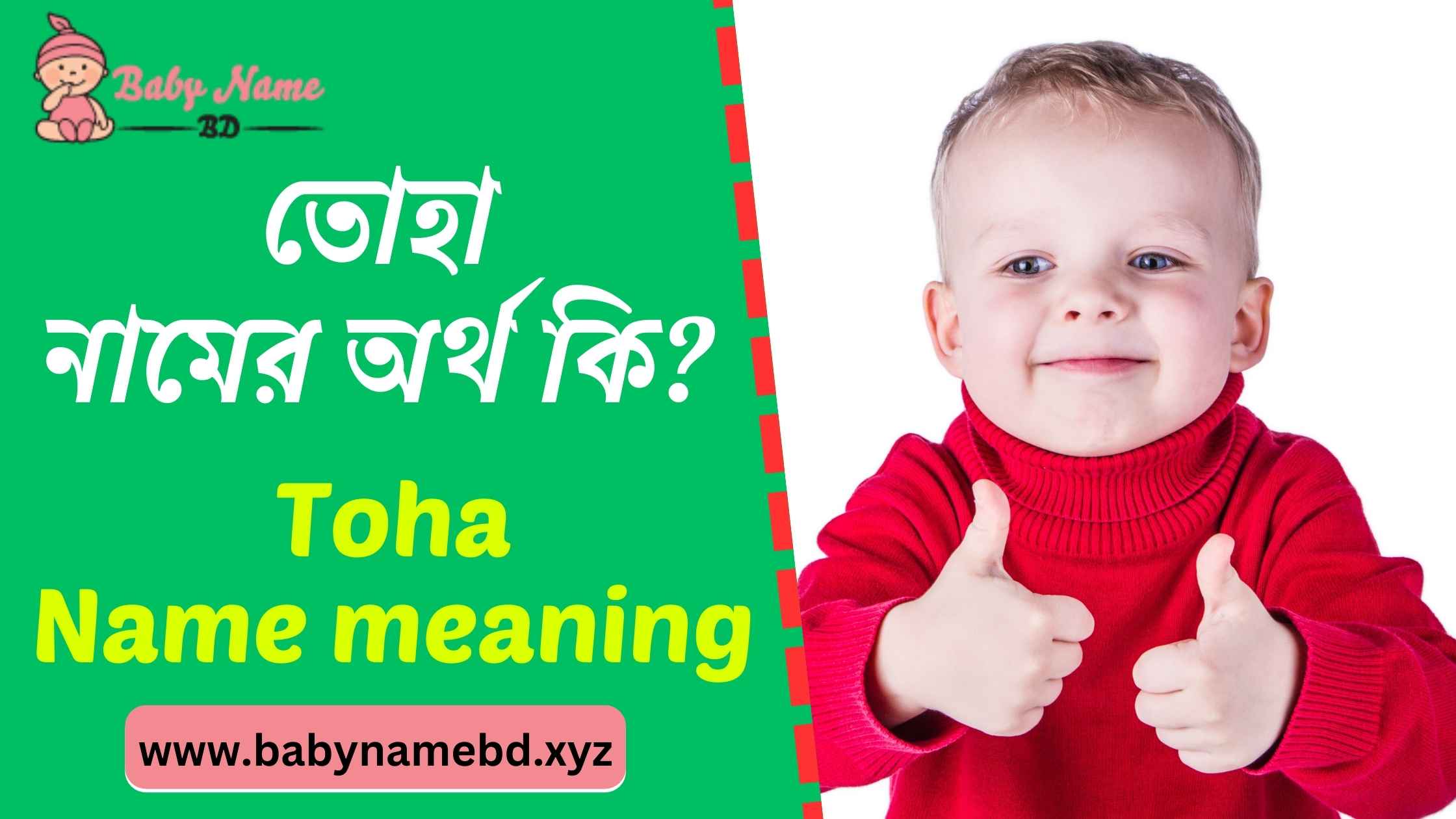 তোহা নামের অর্থ কি Toha Namer Bangla Ortho Ki